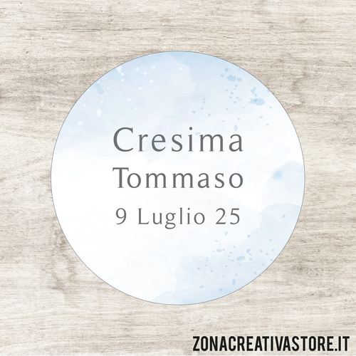 ADESIVO TAG A FORMA TONDO PER CRESIA DISPONIBILI IN 3 COLORI DIVERSI - MISURA DIAM. 5,2 CM. Cod. CR001