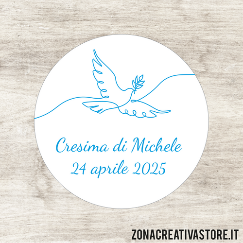 ADESIVO TAG A FORMA TONDO PER CRESIA DISPONIBILI IN 3 COLORI DIVERSI - MISURA DIAM. 5,2 CM. Cod. CR002