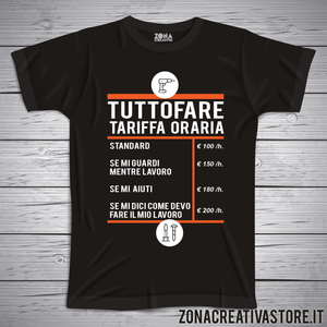 T-shirt TUTTOFARE TARIFFA ORARIA